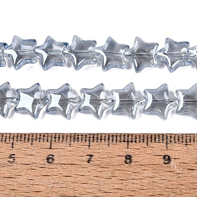 Electroplate Transparent Glass Beads Strands EGLA-N056-04A-A05-1