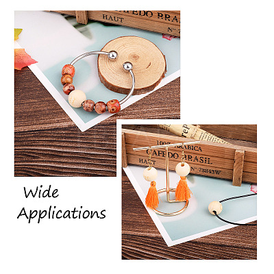 120Pcs 12 Styles Unfinished Natural Wood European Beads WOOD-CD0001-09-1