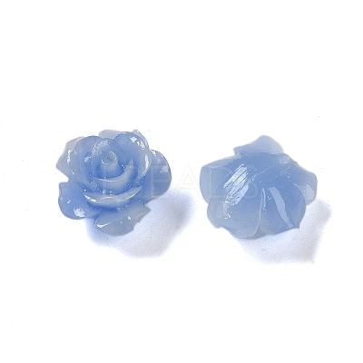 Synthetic Coral 3D Flower Rose Beads X-CORA-A005-14mm-28-1
