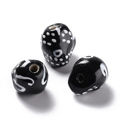 Handmade Porcelain Beads LAMP-F020-38G-1