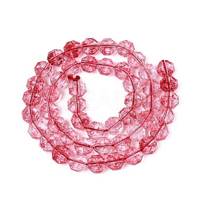 Transparent Crackle Glass Beads Strands GLAA-Q108-03A-05-1