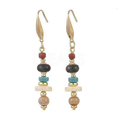 Natural & Synthetic Gemstone Dangle Earrings EJEW-JE07531-1