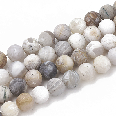 Natural Bamboo Leaf Agate Beads Strands G-T106-028-1