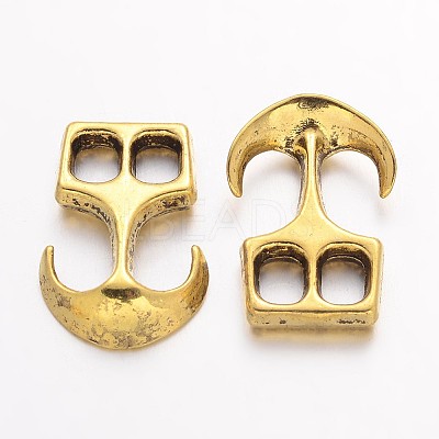 Tibetan Style Alloy Hook Clasps LS-TIBEP-35682-AG-NR-1