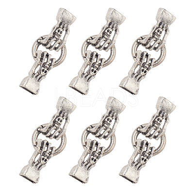 6 Sets Alloy Spring Gate Rings FIND-AR0003-14-1