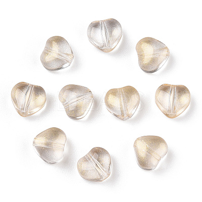 Transparent Spray Painted Glass Beads GLAA-R211-02-B03-1