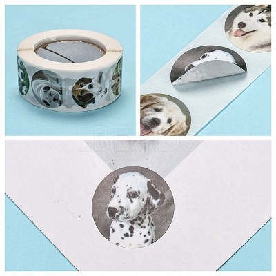 Self-Adhesive Kraft Paper Gift Tag Stickers DIY-G013-A05-1