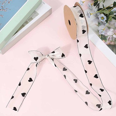 1Roll Printed Polyester Chiffon Ribbons OCOR-CY0002-35B-1