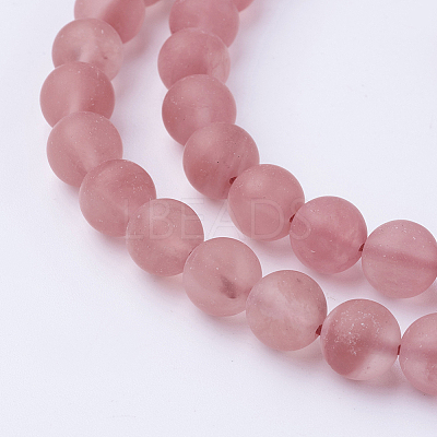 Watermelon Stone Glass Bead Strands G-G735-44F-8mm-1