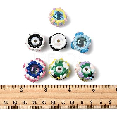 7Pcs 7 Styles Opaque Acrylic Beads ACRC-FS0001-04-1