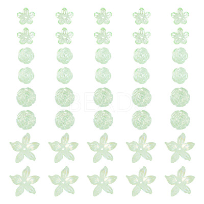 94Pcs 4 Styles Transparent Acrylic Beads TACR-TA0001-84-1