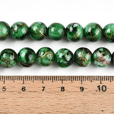 Baking Paint Glass Beads LS-X1-DGLA-N003-10mm-B09-1