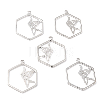 Alloy Hollow Pendants PALLOY-P239-04P-1