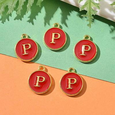Golden Plated Alloy Enamel Charms ENAM-S118-03P-1