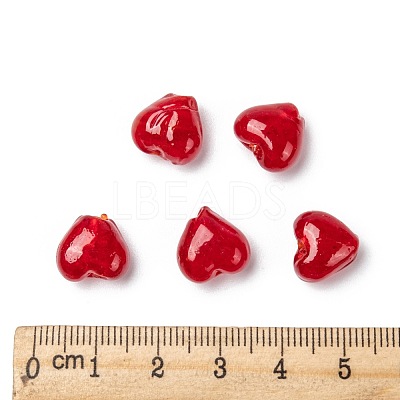 Handmade Silver Foil Glass Beads SLH12MM01Y-1