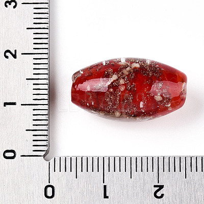 Luminous Handmade Gold Sand Lampwork Beads FOIL-T006-01C-1