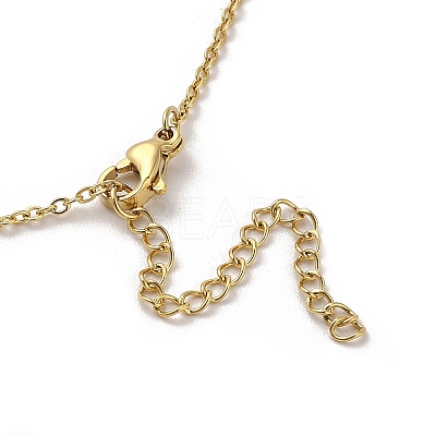 304 Stainless Steel Pendant Necklaces NJEW-U002-17G-1