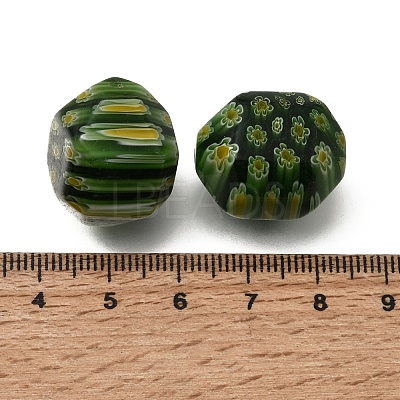 Handmade Millefiori Glass Beads LAMP-C025-01D-1