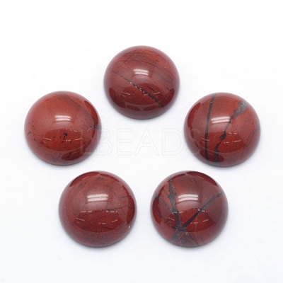 Natural Red Jasper Cabochons G-P393-R44-4MM-1