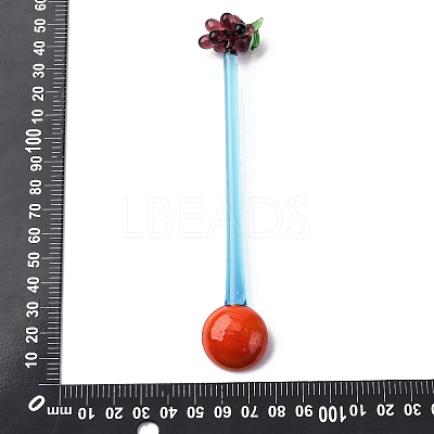 Handmade Glass Fruits Spoons AJEW-A067-01-1