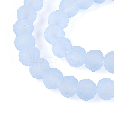 Baking Paint Frosted Glass Beads Strands FGLA-N003-6mm-01-1