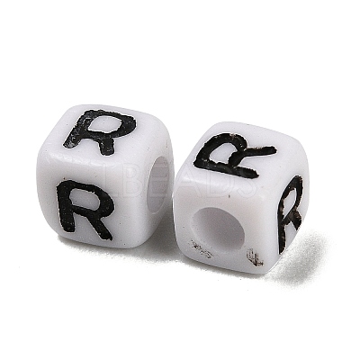 Opaque Acrylic Beads OACR-S076-01R-1