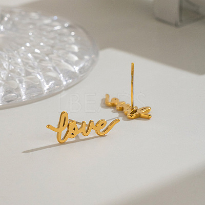 Valentine's Day 304 Stainless Steel Stud Earrings WGDA88F-01-1