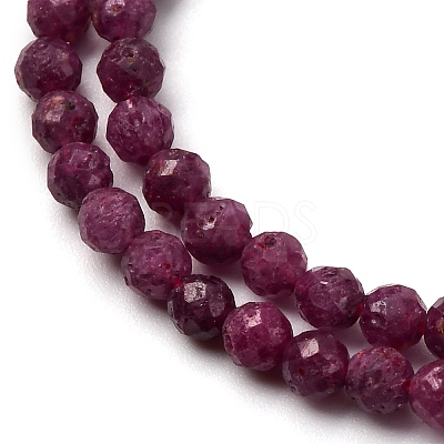 Natural Ruby Beads Strands G-A276-C10-4mm-1