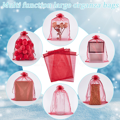 30pcs Large Organza Pouches Portable Shoes Bag Travel Storage Drawstring Bags OP-SP0001-03B-04-1