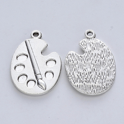 Tibetan Style Alloy Pendants TIBE-R316-001AS-RS-1