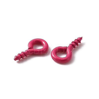 Stoving Varnish 100Pcs Iron Screw Eye Pin Peg Bails FIND-WH0036-29E-1