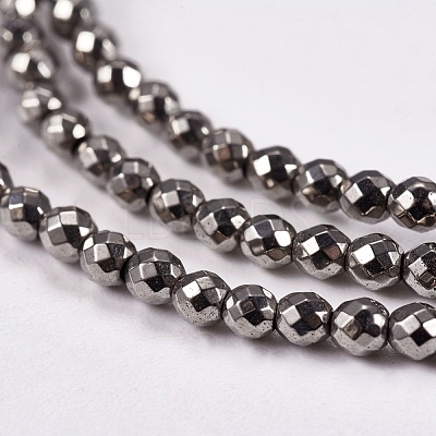 Electroplate Non-magnetic Synthetic Hematite Beads Strands G-J169B-2mm-07-1