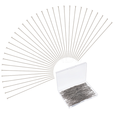800Pcs 304 Stainless Steel Flat Head Pins STAS-UN0058-94B-P-1