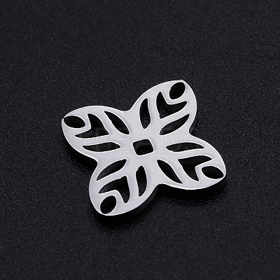 Non-Tarnish 201 Stainless Steel Filigree Joiners Links STAS-S105-JN887-1-1