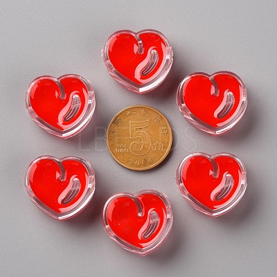 Transparent Enamel Acrylic Beads TACR-S155-004F-1
