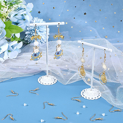110Pcs Brass French Hooks with Coil and Ball KK-CN0002-35-1