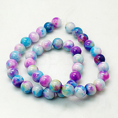 Jade Beads Strands G-D264-6mm-XH10-1