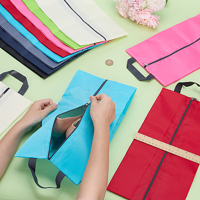 16Pcs 8 Colors Rectangle Oxford Fabric Shoes Storage Zipper Bags ABAG-GO0001-23-1