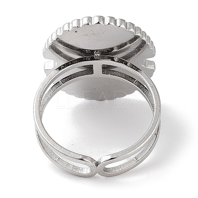 Ion Plating(IP) 304 Stainless Steel Ring RJEW-B059-07P-02-1