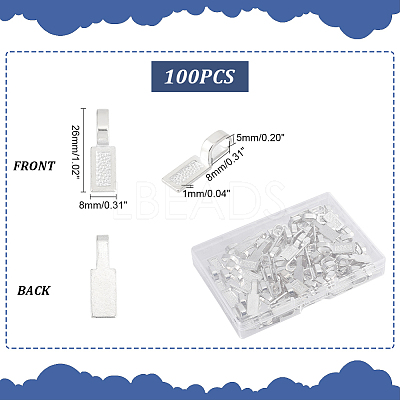 100Pcs Tibetan Style Alloy Glue-on Flat Pad Bails FIND-UN0002-33-1