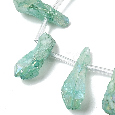 Electroplated Natural Quartz Crystal Beads Strands G-G890-A-12-1