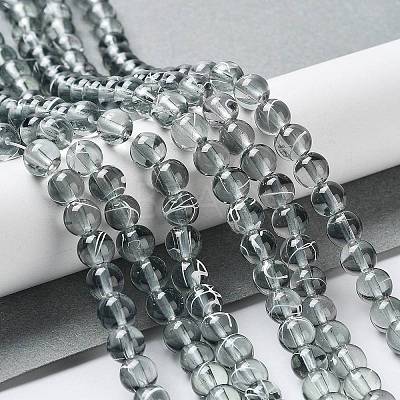 Drawbench Transparent Glass Beads Strands GLAD-Q012-6mm-09-1
