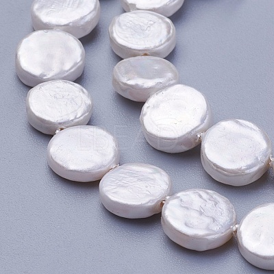 Shell Pearl Beads Strands X-BSHE-P030-01A-1