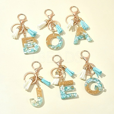 Transparent Epoxy Resin Pendant Keychains KEYC-FS00022-09-1