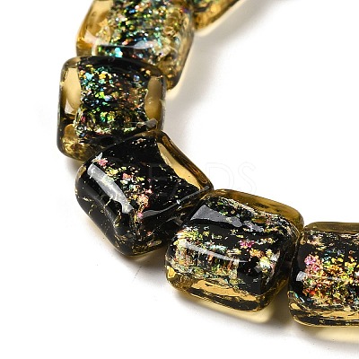 Handmade Dichroic Foil Glass Beads Strands DICH-U001-07A-1