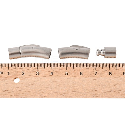 Tarnish Resistant Column 304 Stainless Steel Matte Bayonet Necklace Clasps STAS-I013-6mm-A-1