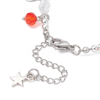 Glass Beaded Link Bracelets for Women BJEW-JB12559-1