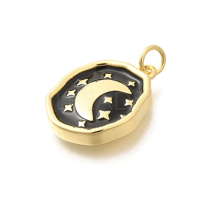 Rack Plating Brass Enamel Pendants KK-L225-029G-05-1