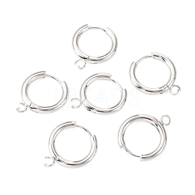 201 Stainless Steel Huggie Hoop Earring Findings STAS-P283-01D-S-1