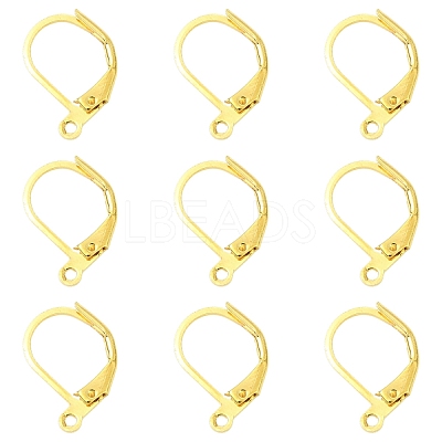 100Pcs Brass Leverback Earring Findings KK-YW0003-37G-1